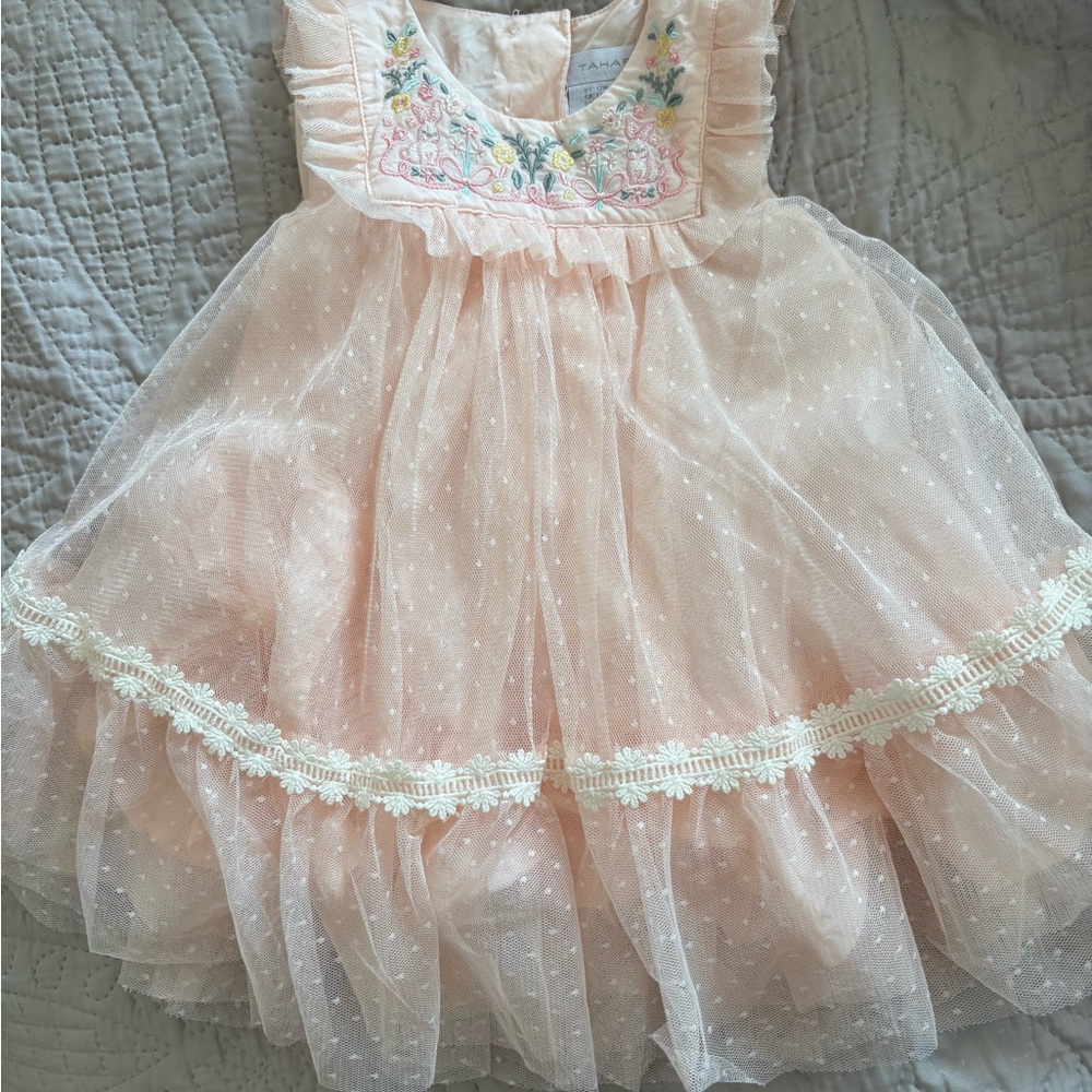 TAHARI Easter bunny Pink Dress